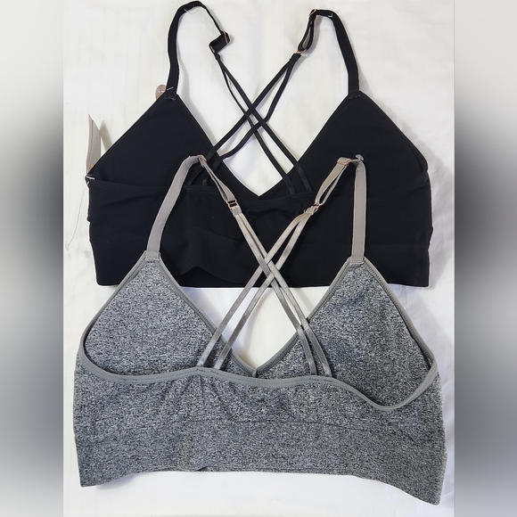 Danskin Black and Gray Bralette Duo. SKU B18 - Picture 2 of 4